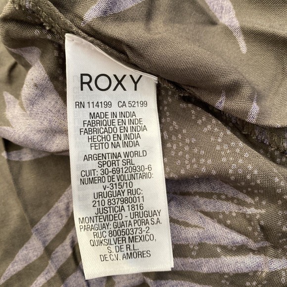 Roxy Sunset City Sundress Women’s Medium New With Tags Gray Embroidered Flowy - Picture 6 of 8